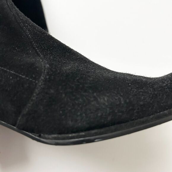 Stuart Weitzman Tall Black Suede Sock Boots Size 10 N - Picture 9 of 10